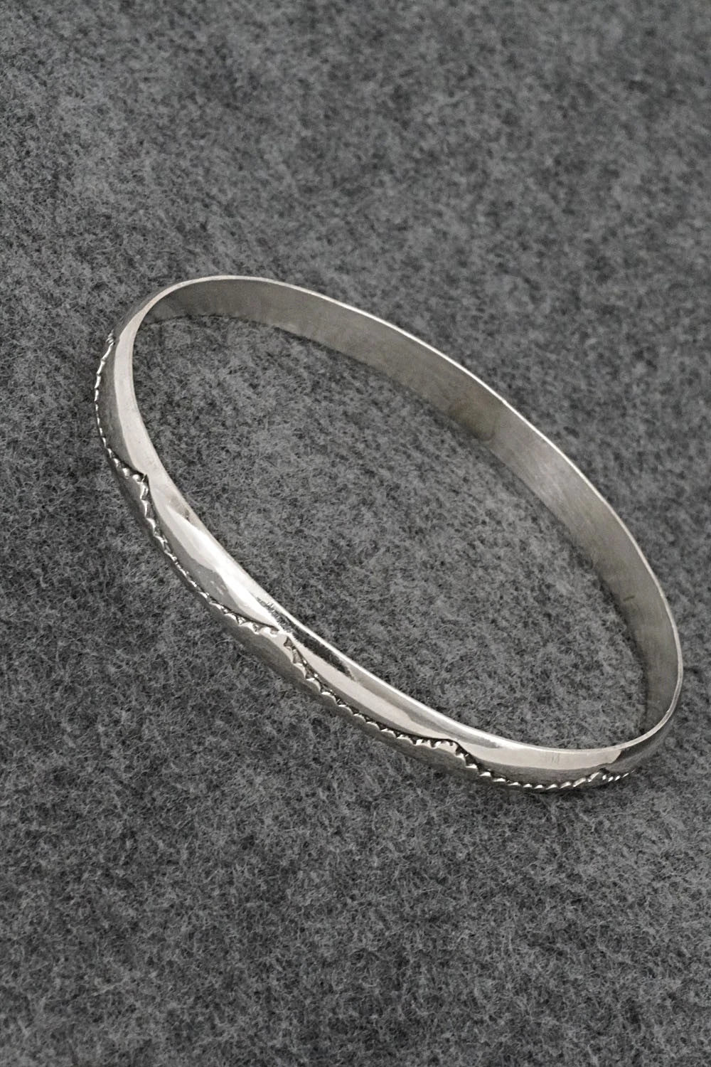 Sterling Silver Bangle Bracelet - Elaine Tahe