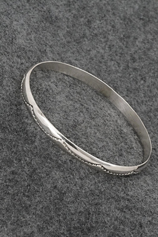 Sterling Silver Bangle Bracelet - Elaine Tahe