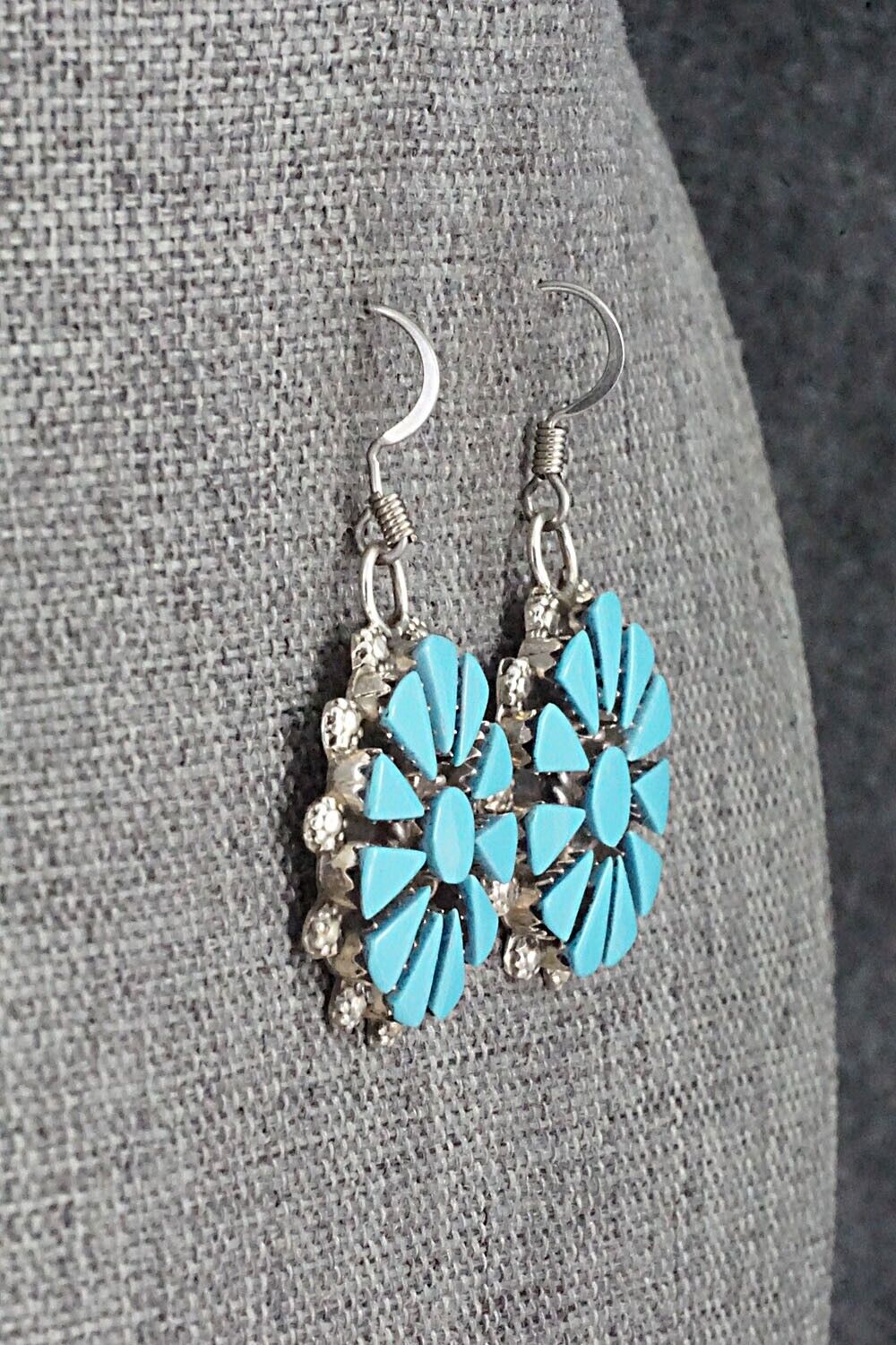 Turquoise & Sterling Silver Earrings - Merlinda Chavez