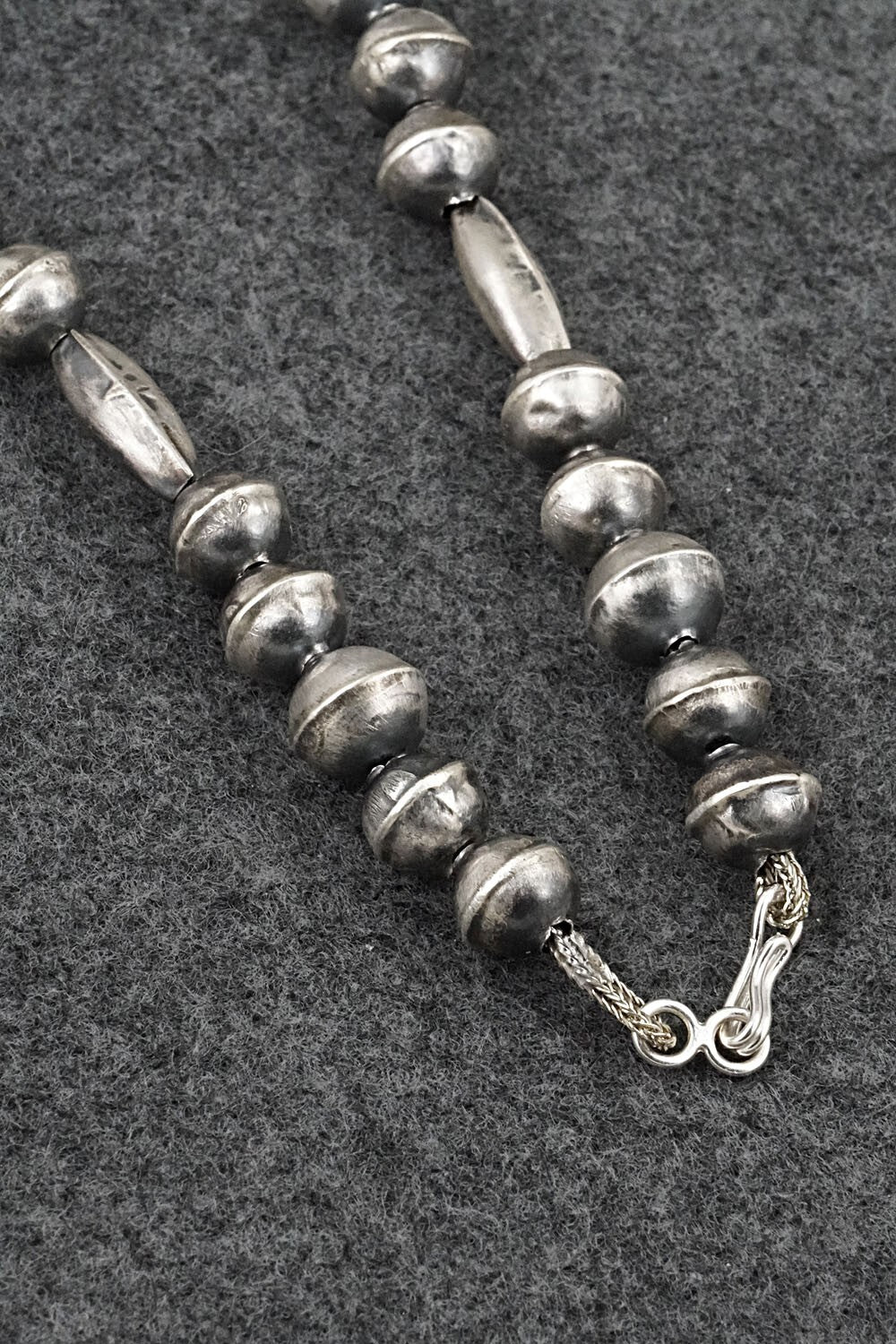Sterling Silver Navajo Pearl Necklace 18" - Vintage