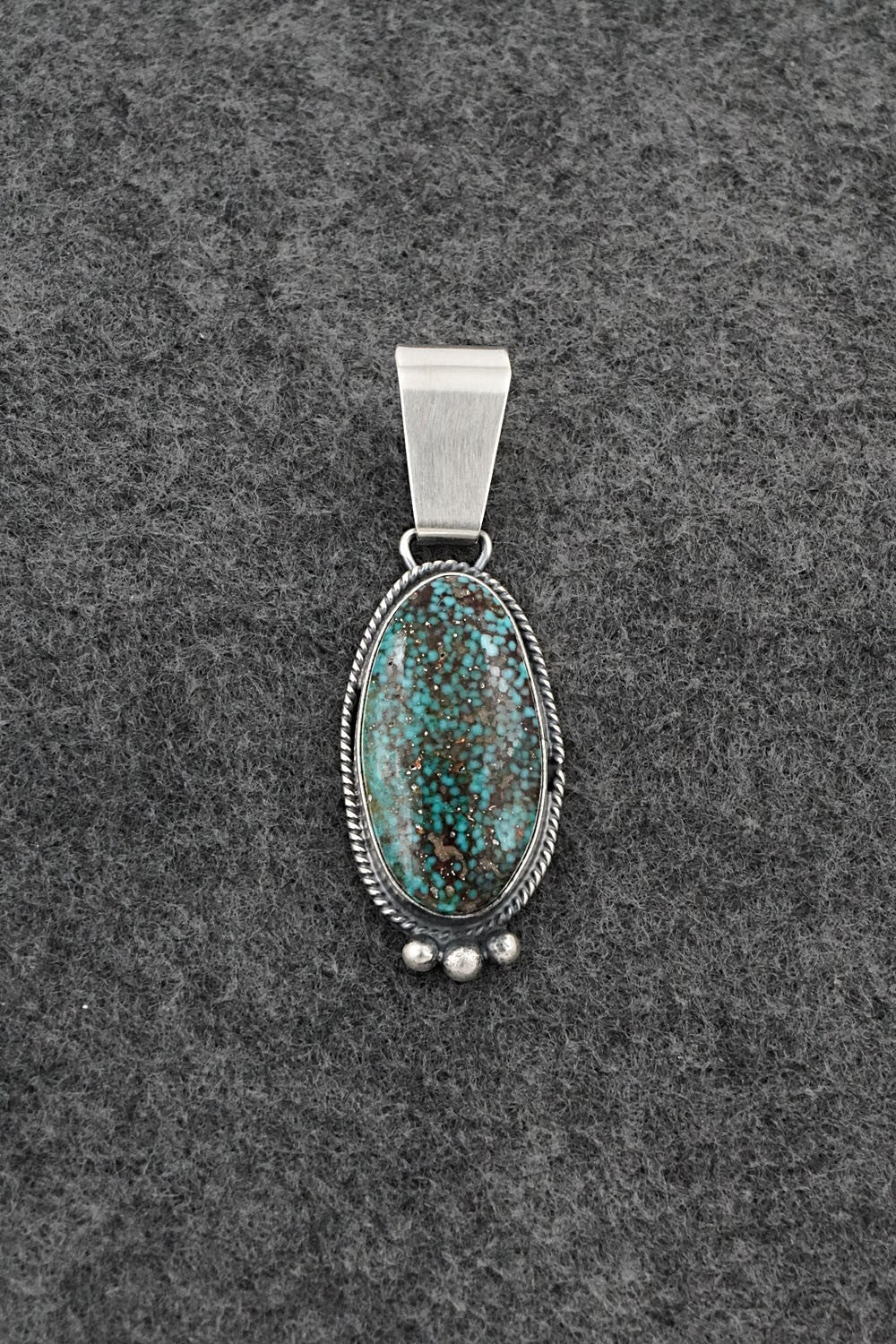Turquoise & Sterling Silver Pendant - Rena Begay