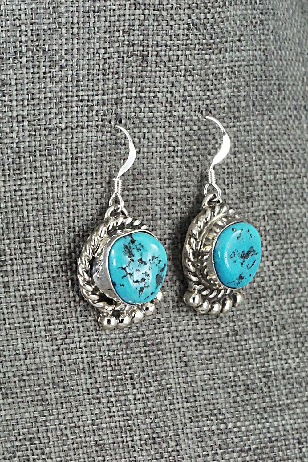 Turquoise & Sterling Silver Squash Blossom Set - Vernon Johnson