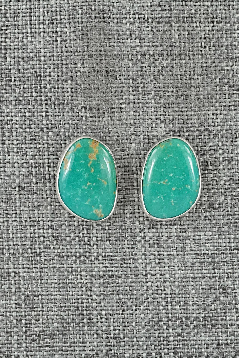 Turquoise & Sterling Silver Earrings - Eugene Gruber