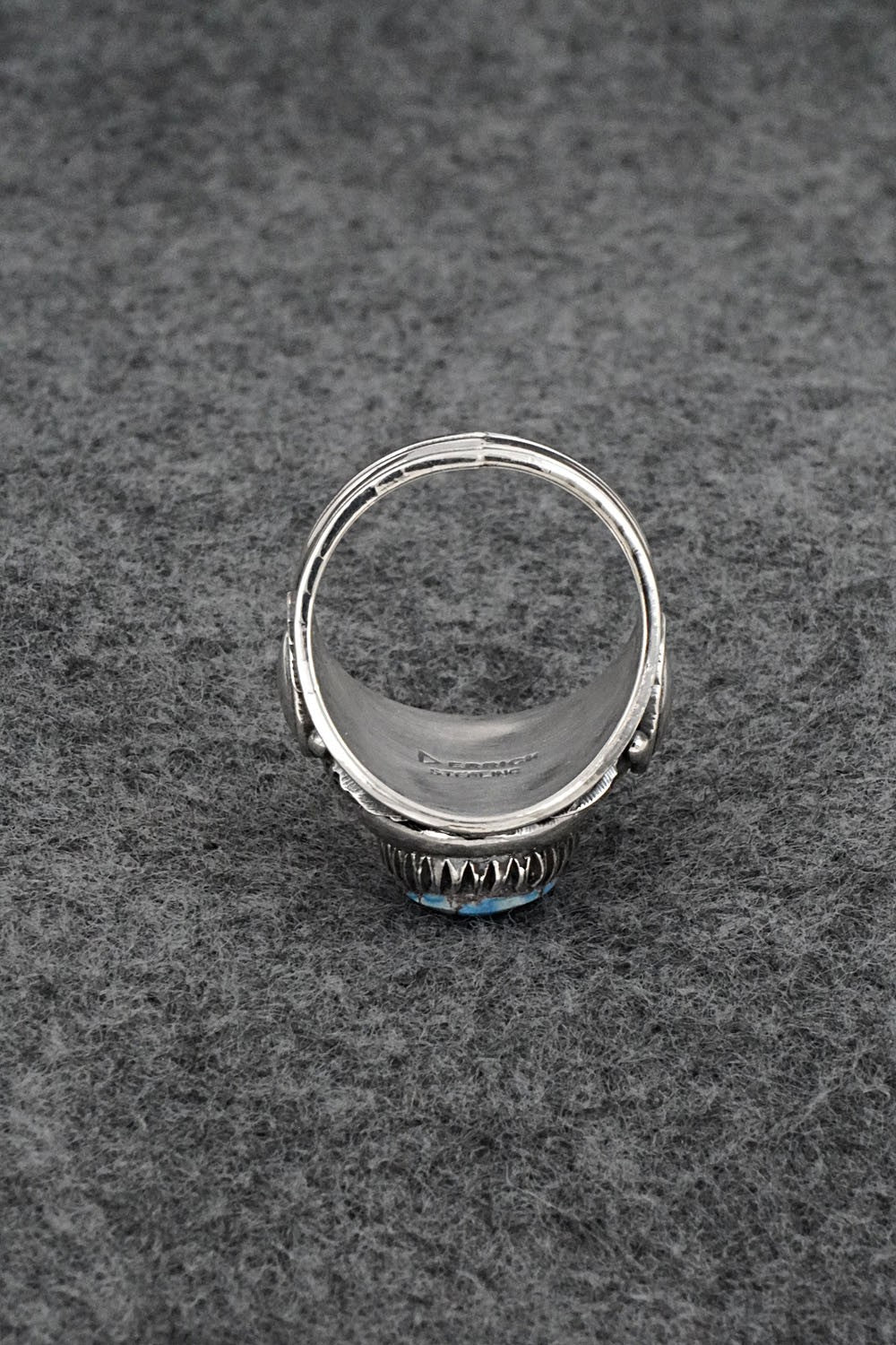 Turquoise & Sterling Silver Ring - Derrick Gordon - Size 8