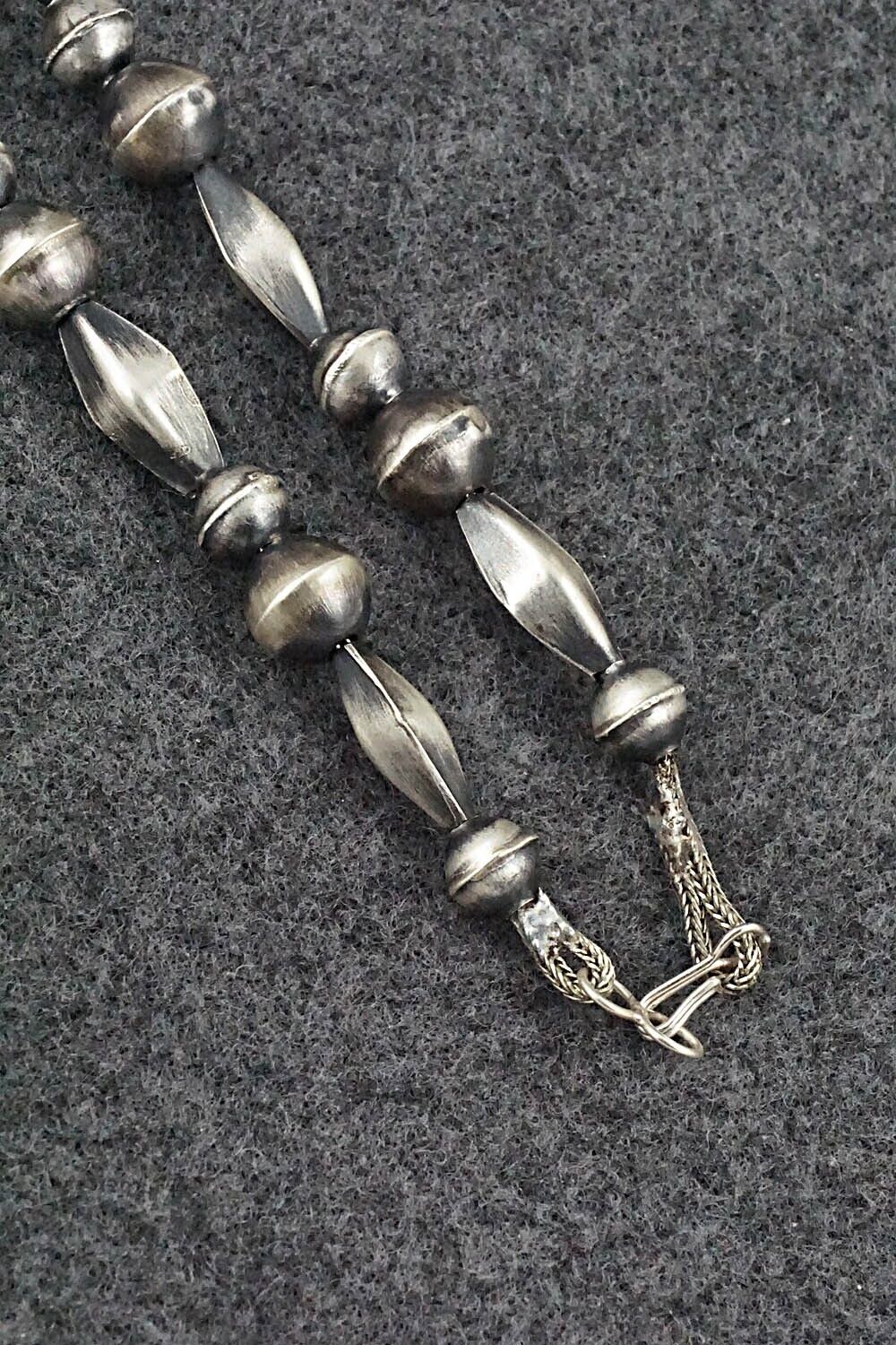 Sterling Silver Navajo Pearl Necklace 30" - Vintage