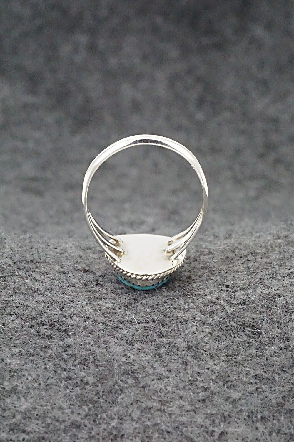 Turquoise & Sterling Silver Ring - Tom Dinetso - Size 10
