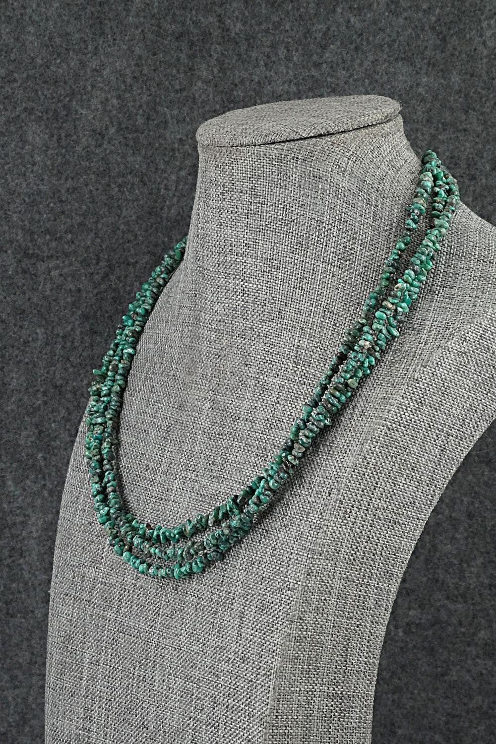 Turquoise & Sterling Silver Necklace 18" - Doreen Jake