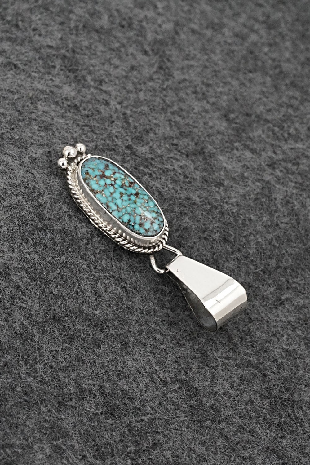 Turquoise & Sterling Silver Pendant - Rena Begay
