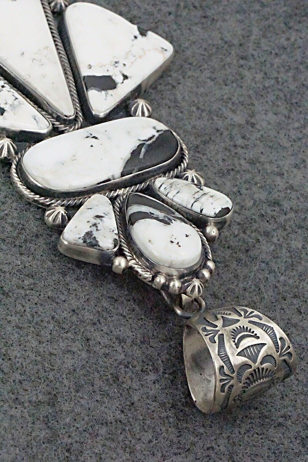 White Buffalo & Sterling Silver Pendant - Angela Martin