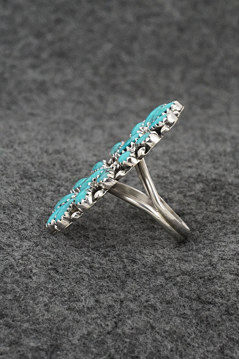 Turquoise & Sterling Silver Ring - Zeita Begay - Size 8