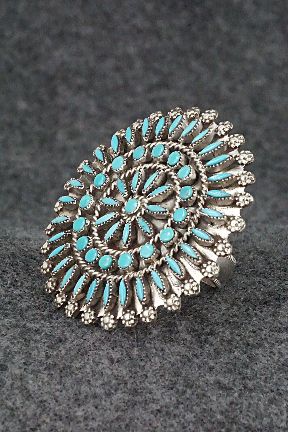 Turquoise & Sterling Silver Ring - Merlinda Chavez - Size 10