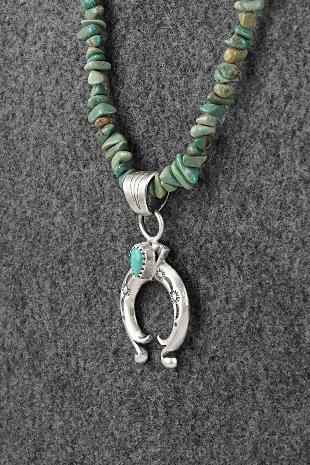 Turquoise & Sterling Silver Necklace 16" - Louise Joe