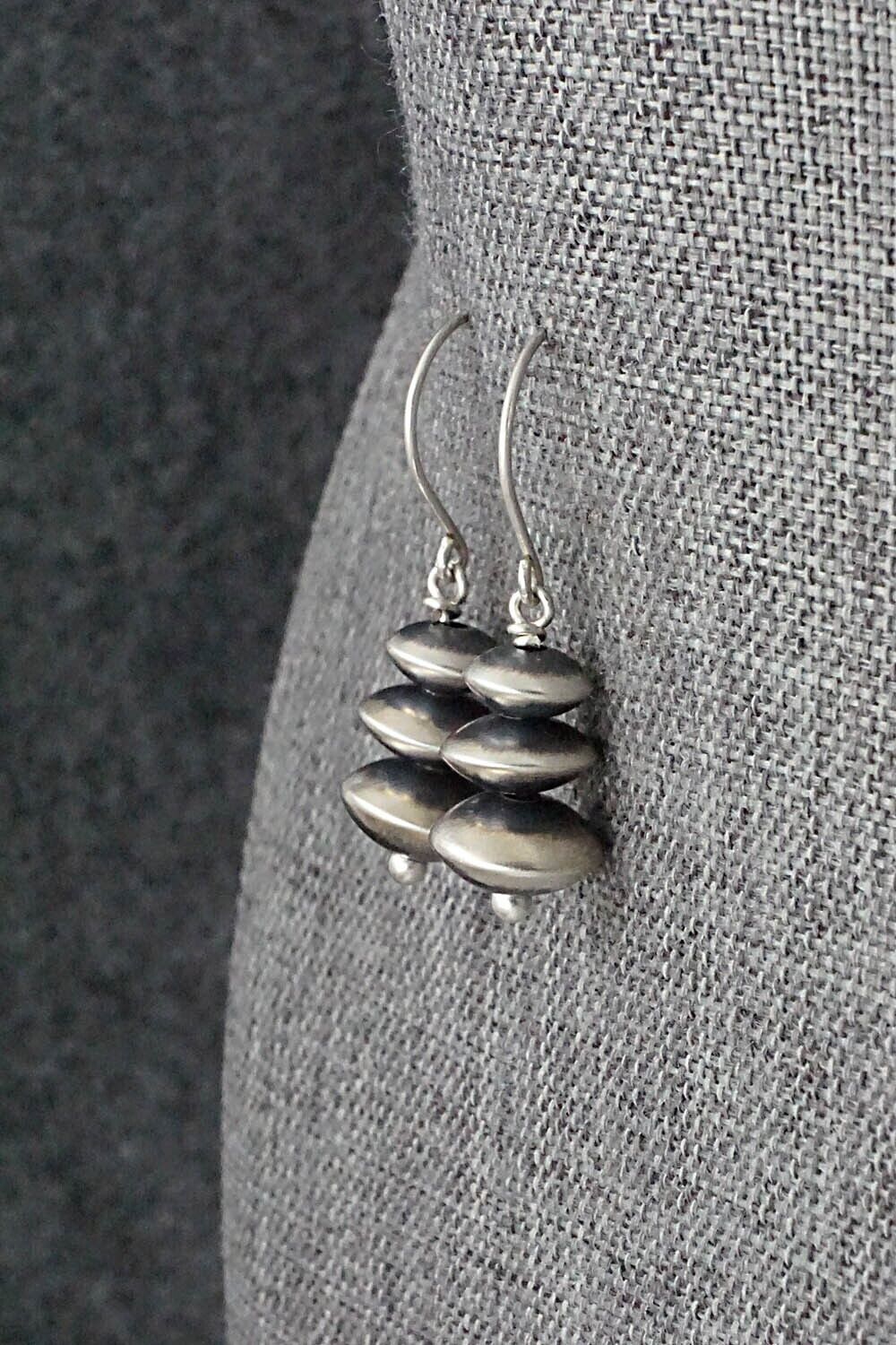 Sterling Silver Navajo Pearl Earrings - Bryannen Halwood