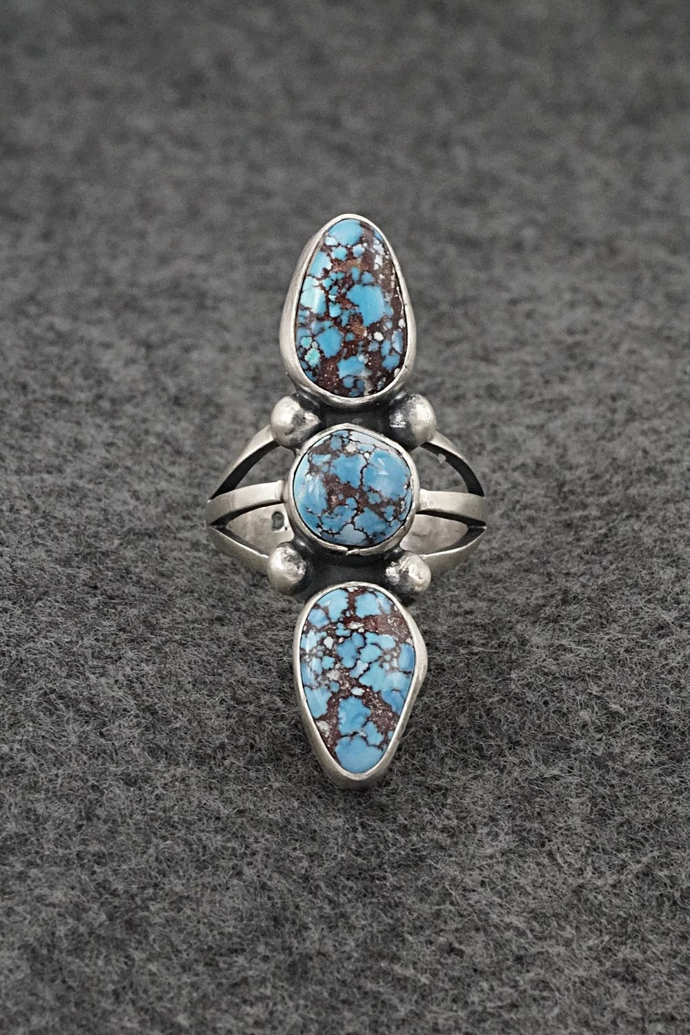 Turquoise & Sterling Silver Ring - Bobby Johnson - Size 9