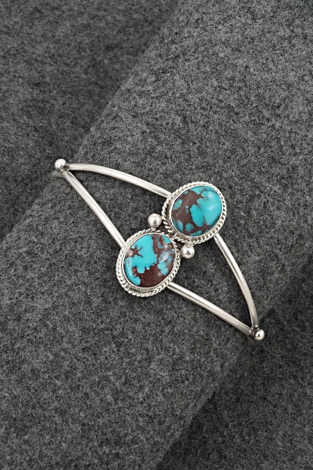 Turquoise & Sterling Silver Bracelet - Eugene Gruber