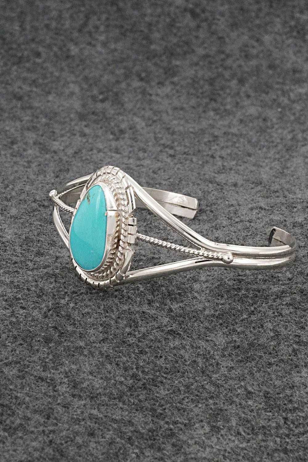 Turquoise & Sterling Silver Bracelet - Peggy Skeets