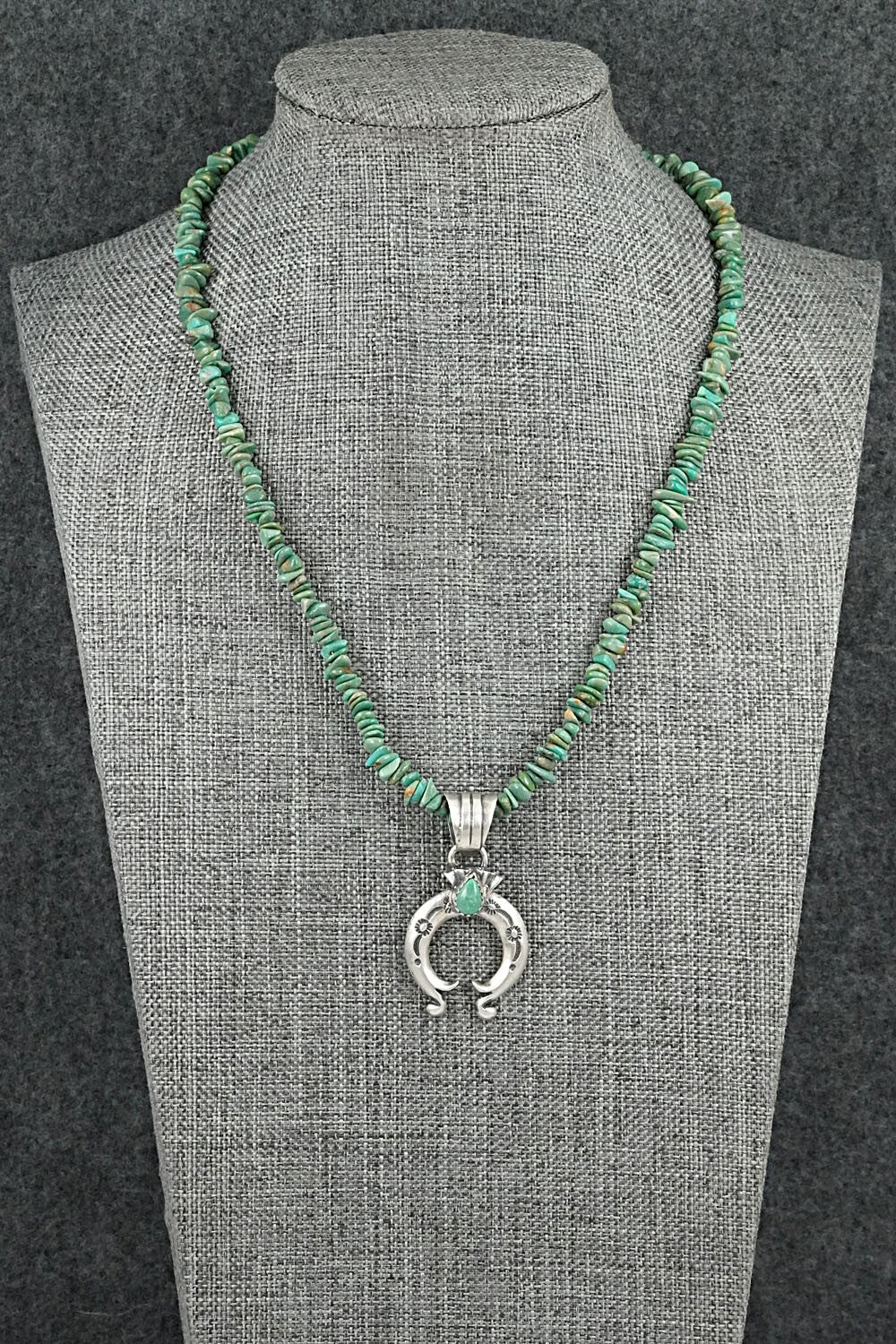 Turquoise & Sterling Silver Necklace 18" - Louise Joe