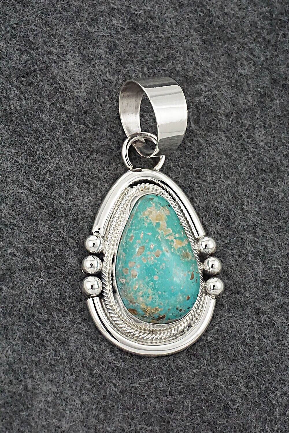 Turquoise & Sterling Silver Pendant - Joelias Draper