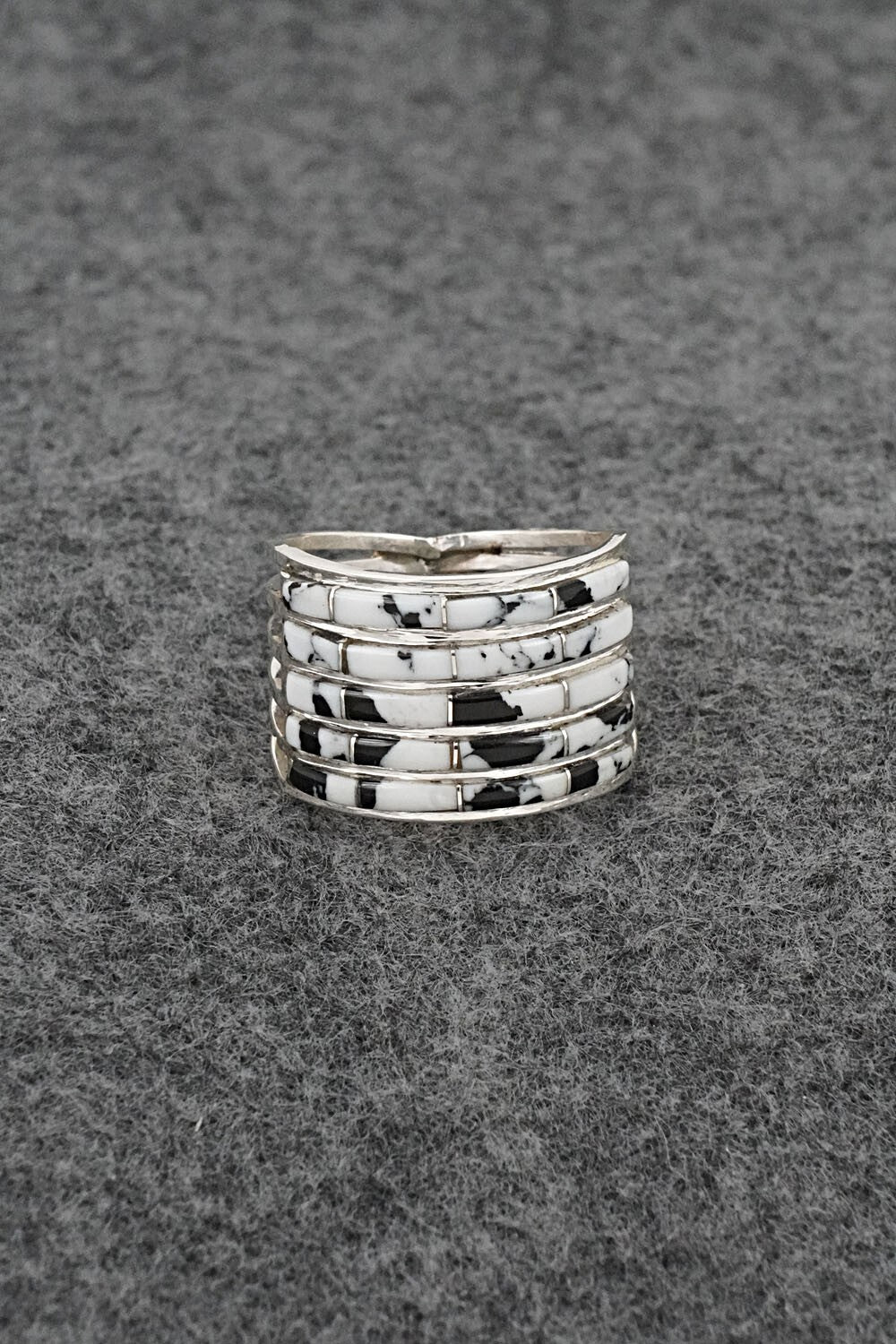 White Buffalo & Sterling Silver Ring - Jamie Johnson - Size 10