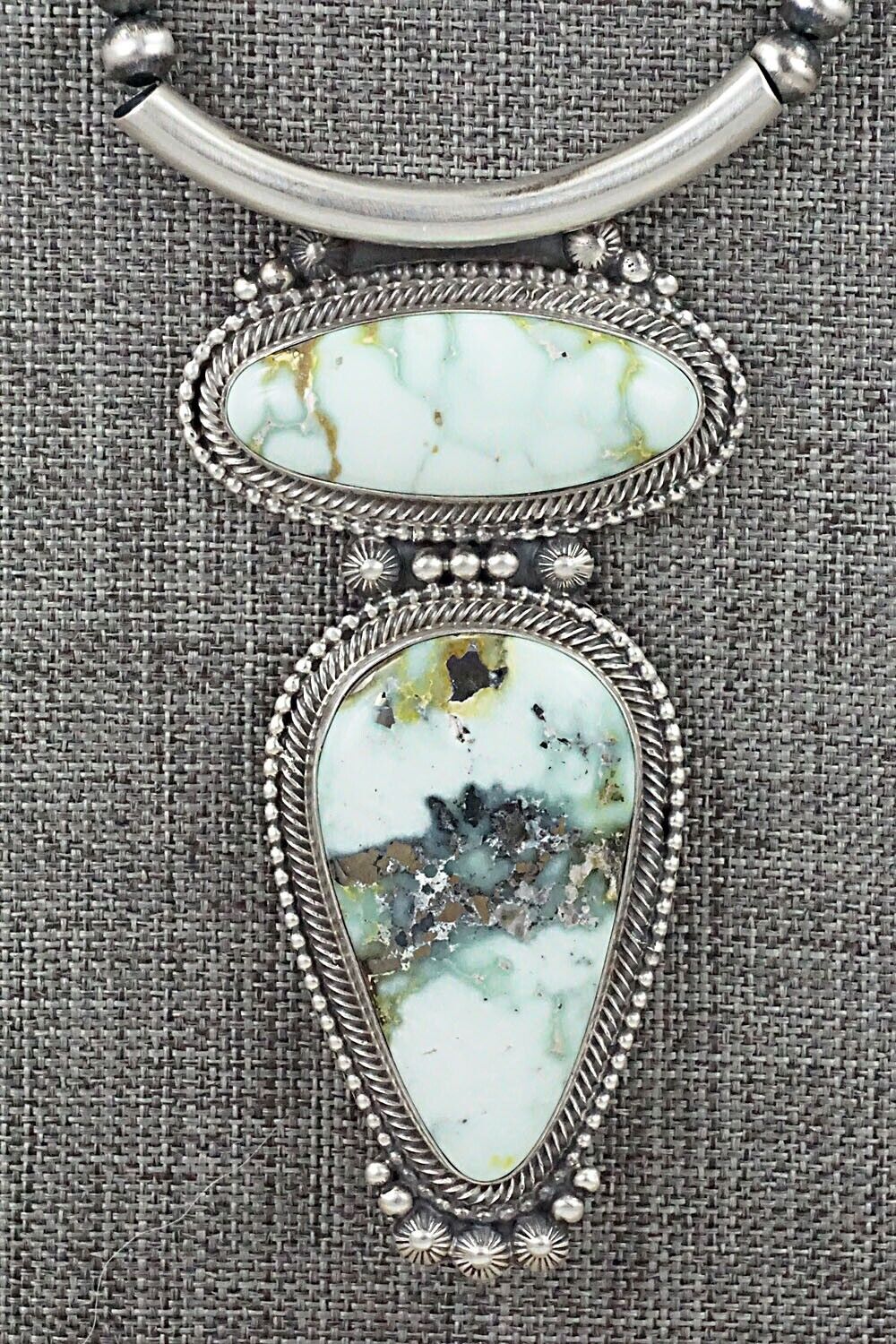 Variscite & Sterling Silver Necklace - Tom Lewis