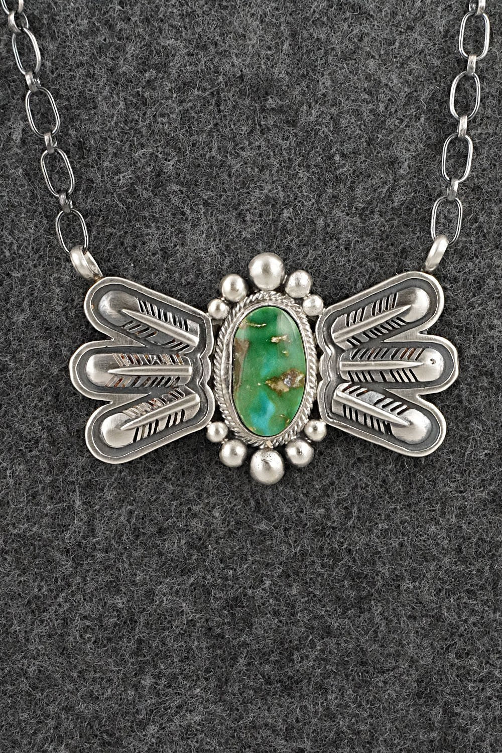 Turquoise & Sterling Silver Necklace - Verley Betone