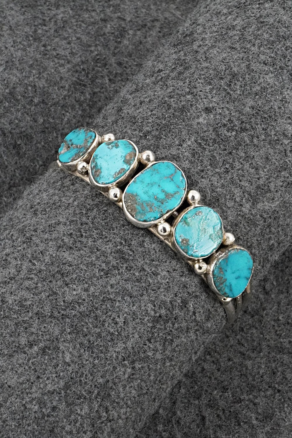 Turquoise & Sterling Silver Bracelet - Priscilla Reeder