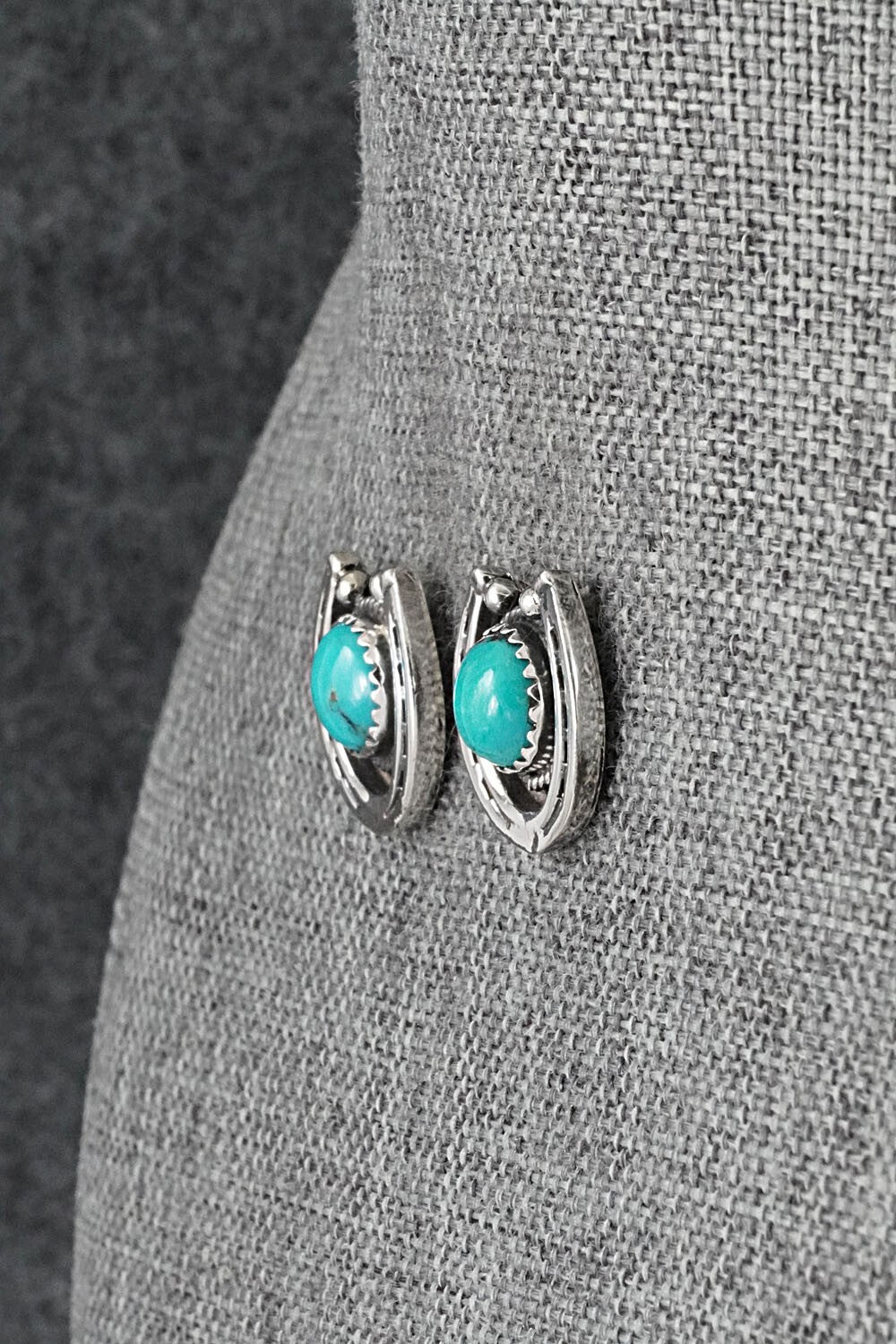 Turquoise & Sterling Silver Earrings - Hiram Largo
