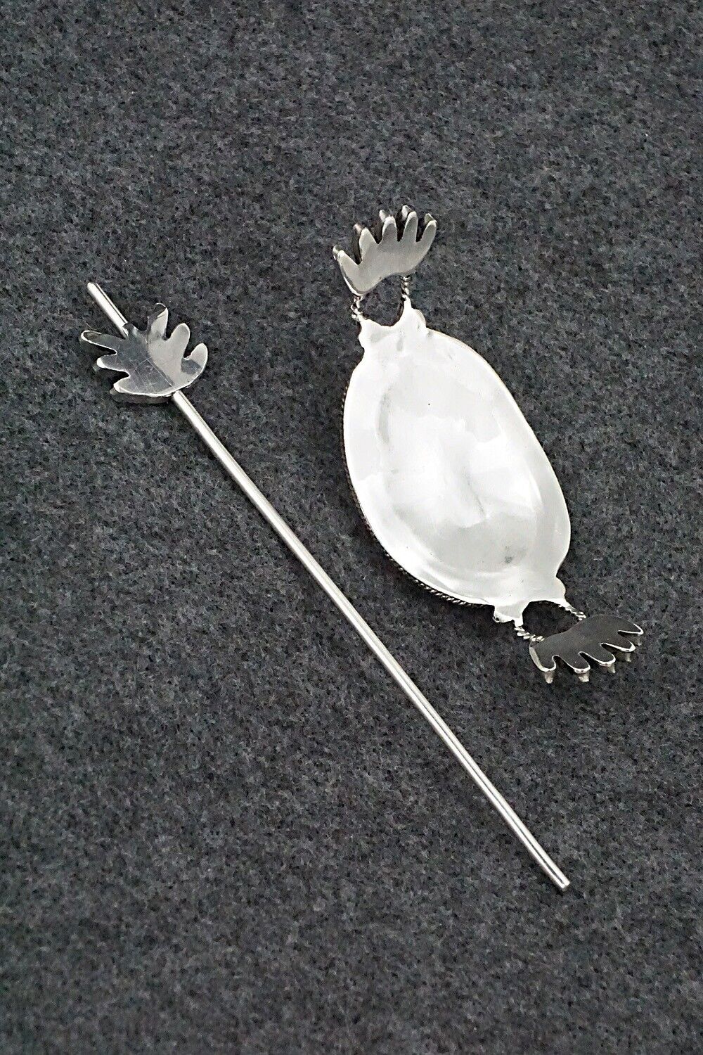 Turquoise & Sterling Silver Hair Pin - Jack Etsate