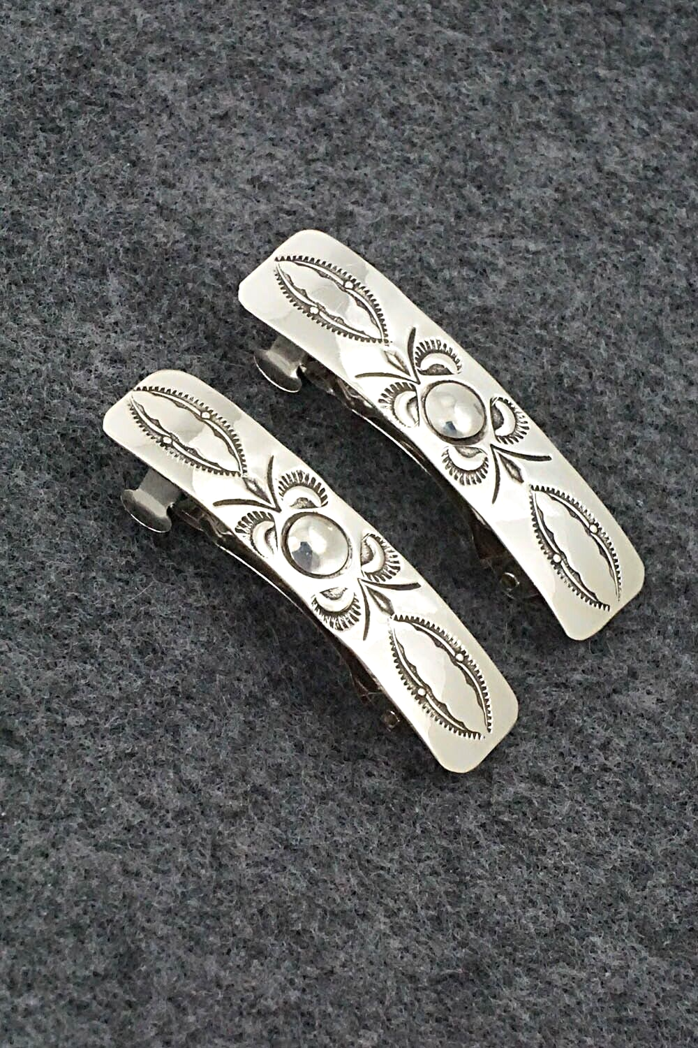 Sterling Silver Hair Barrettes - Bertha Blackgoat