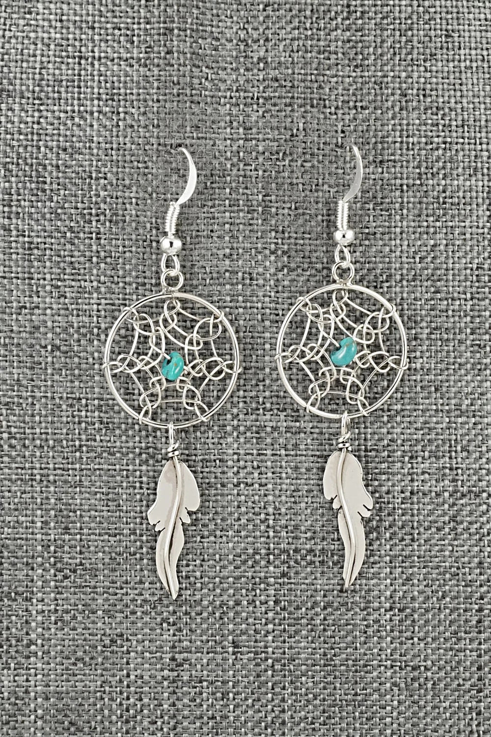 Turquoise & Sterling Silver Earrings - Lorenzo Arviso