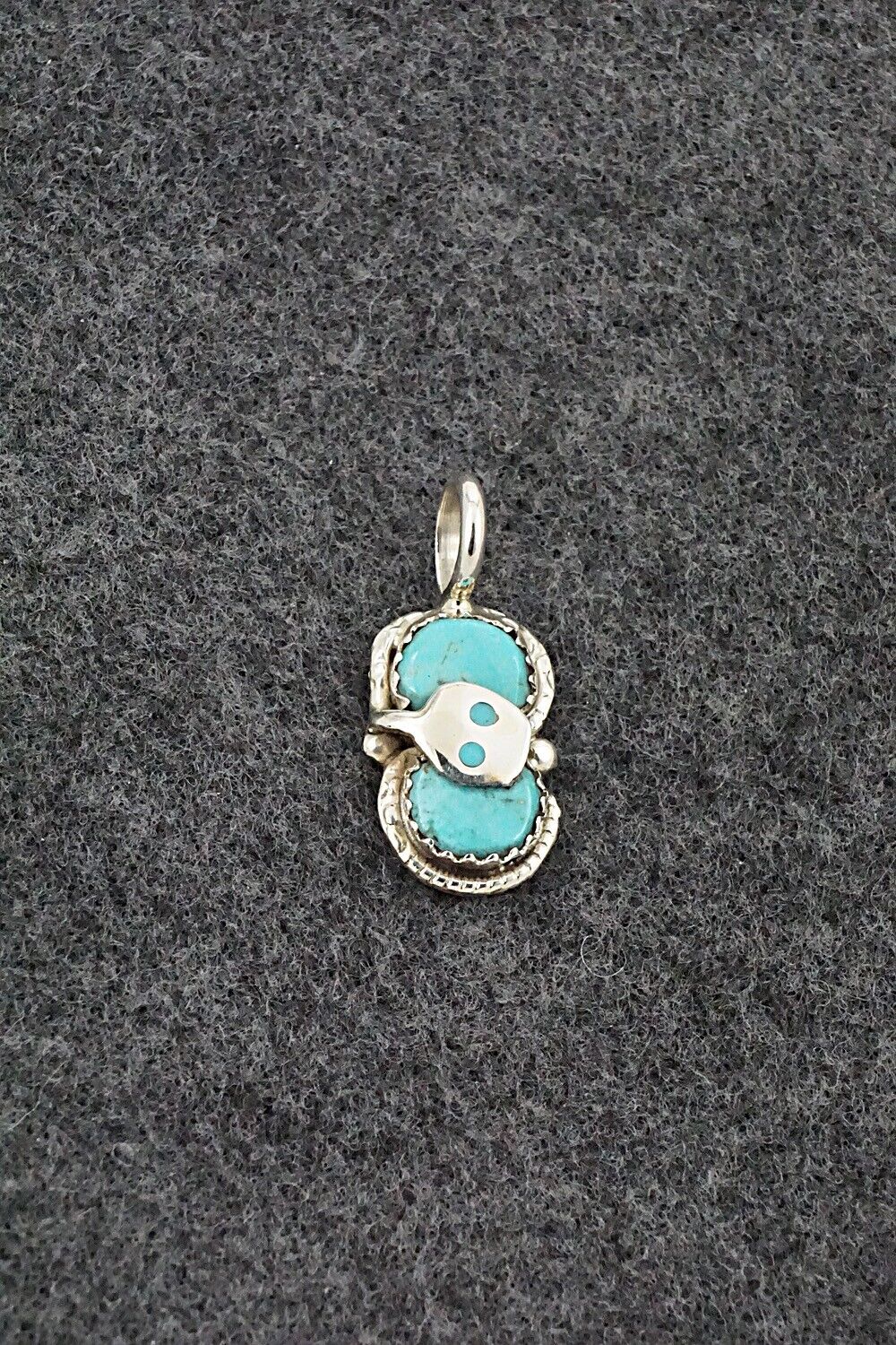 Turquoise and Sterling Silver Pendant - Joy Calavaza