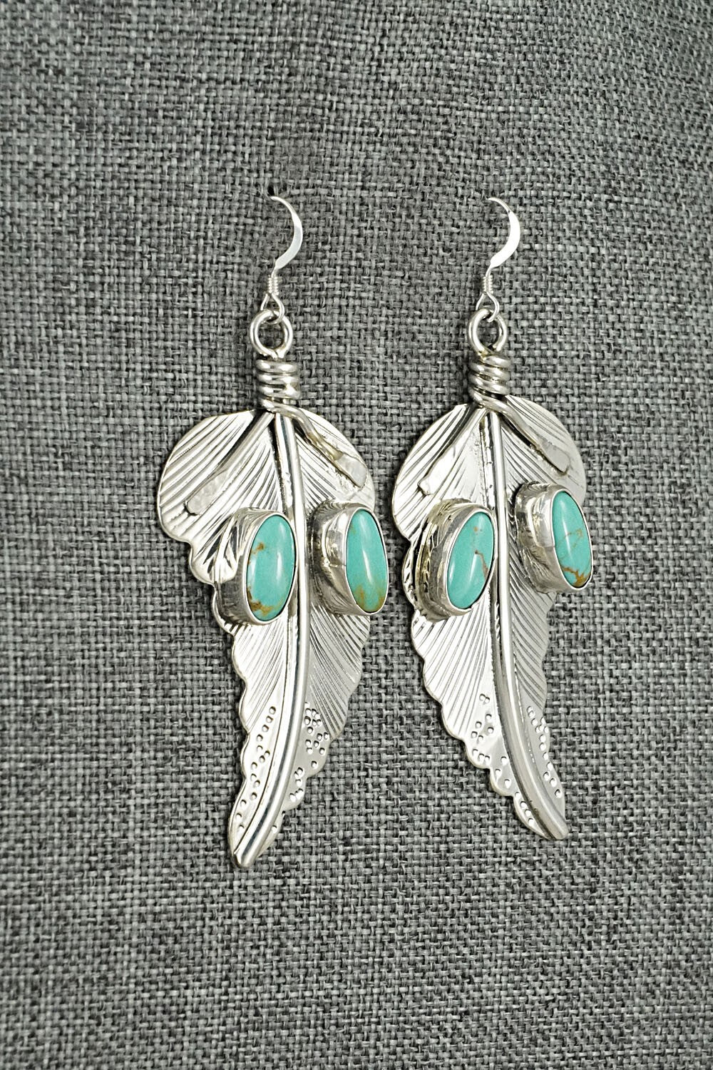 Turquoise & Sterling Silver Earrings - Darryl Delgarito
