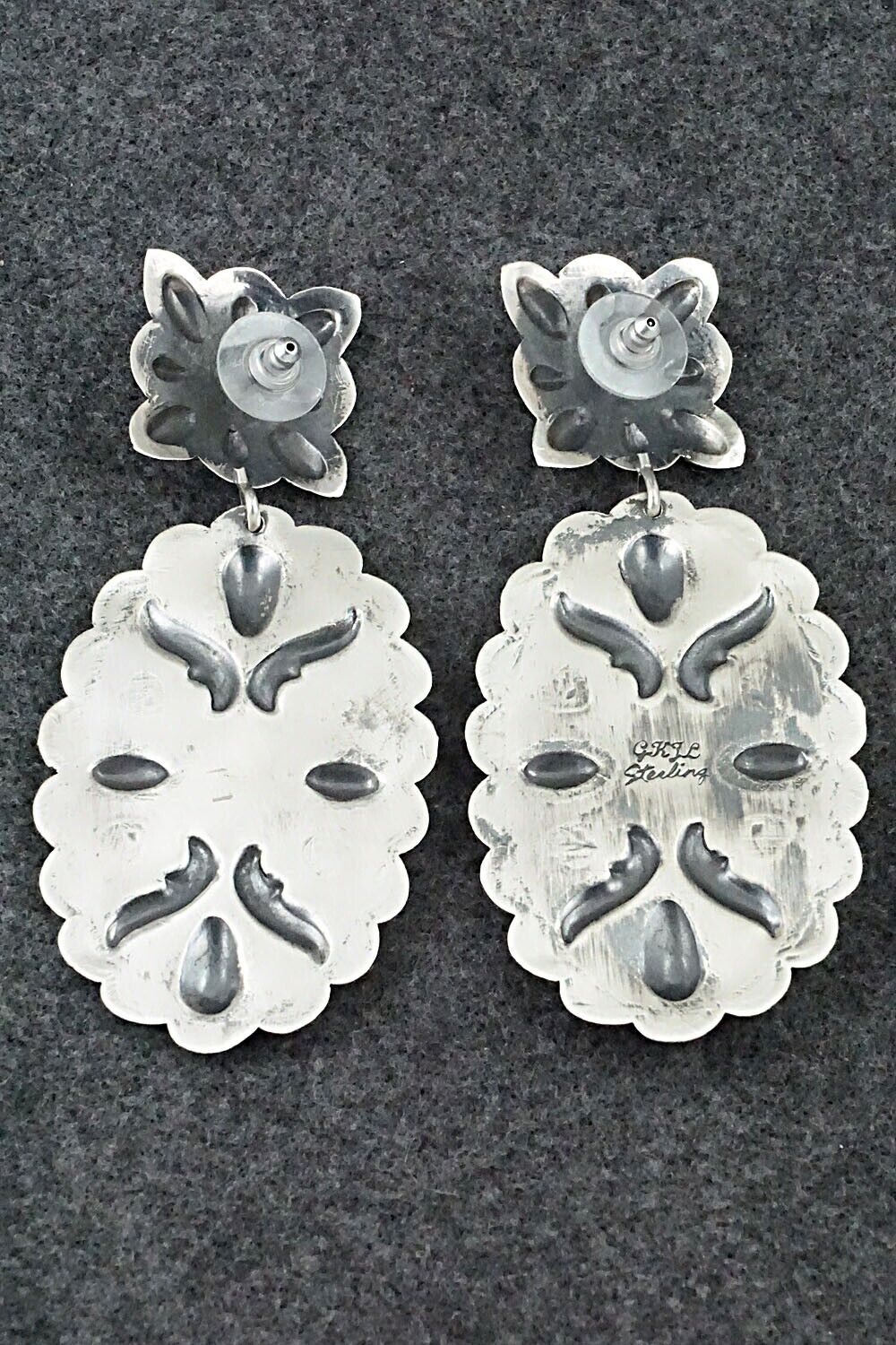 Pink Conch Shell & Sterling Silver Earrings - Glenn Livingston