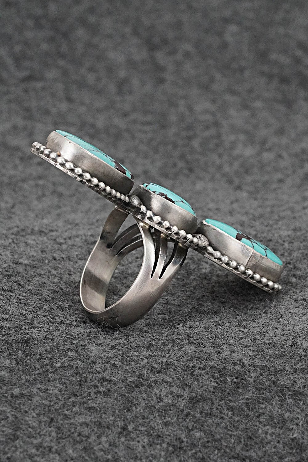 Turquoise & Sterling Silver Ring - Darrin Livingston - Size 7.5