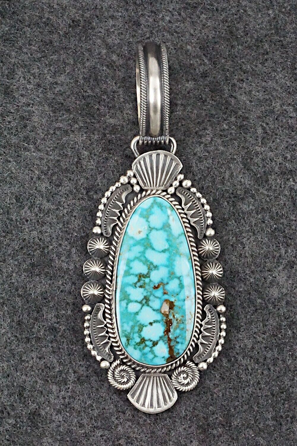 Turquoise & Sterling Silver Pendant - Michael Calladitto
