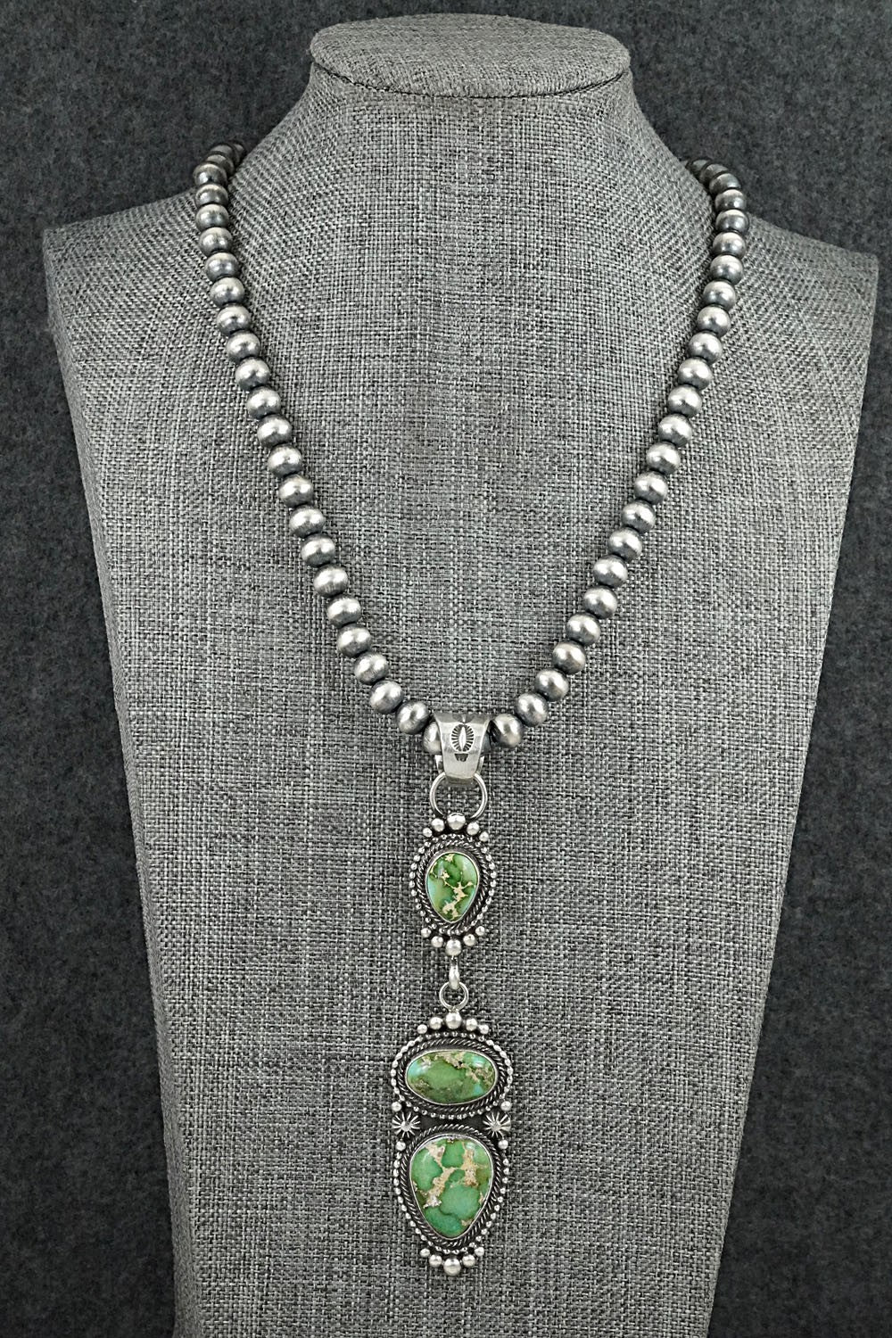 Turquoise & Sterling Silver Necklace - Tom Lewis