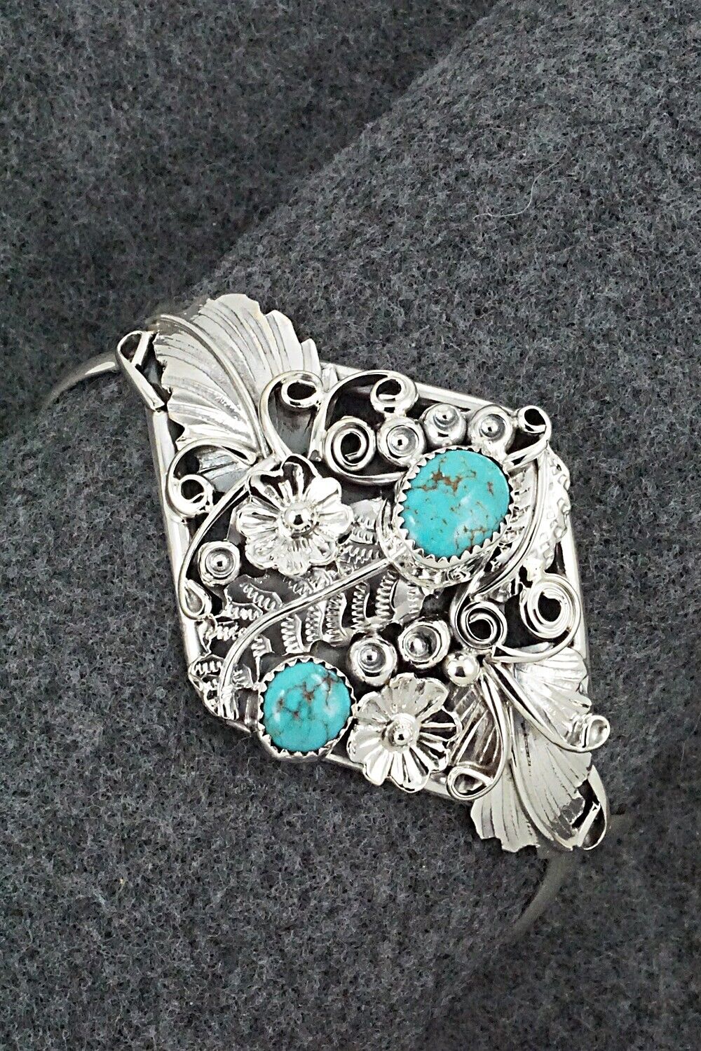 Turquoise & Sterling Silver Bracelet - Harry Yazzie
