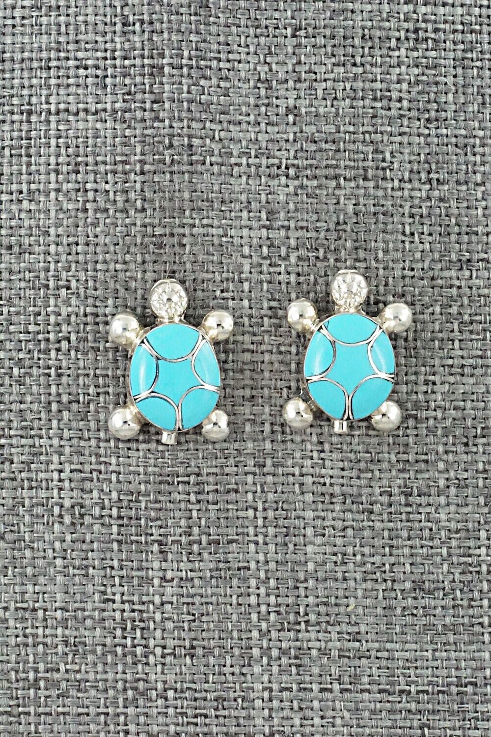 Turquoise & Sterling Silver Earrings - Amielda Peynetsa