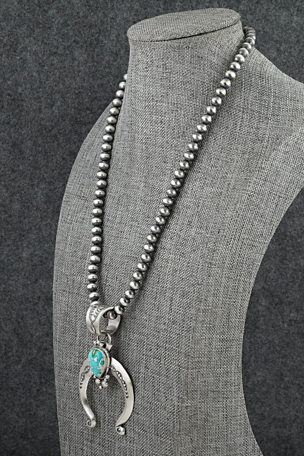 Turquoise & Sterling Silver Necklace - Samuel Yellowhair