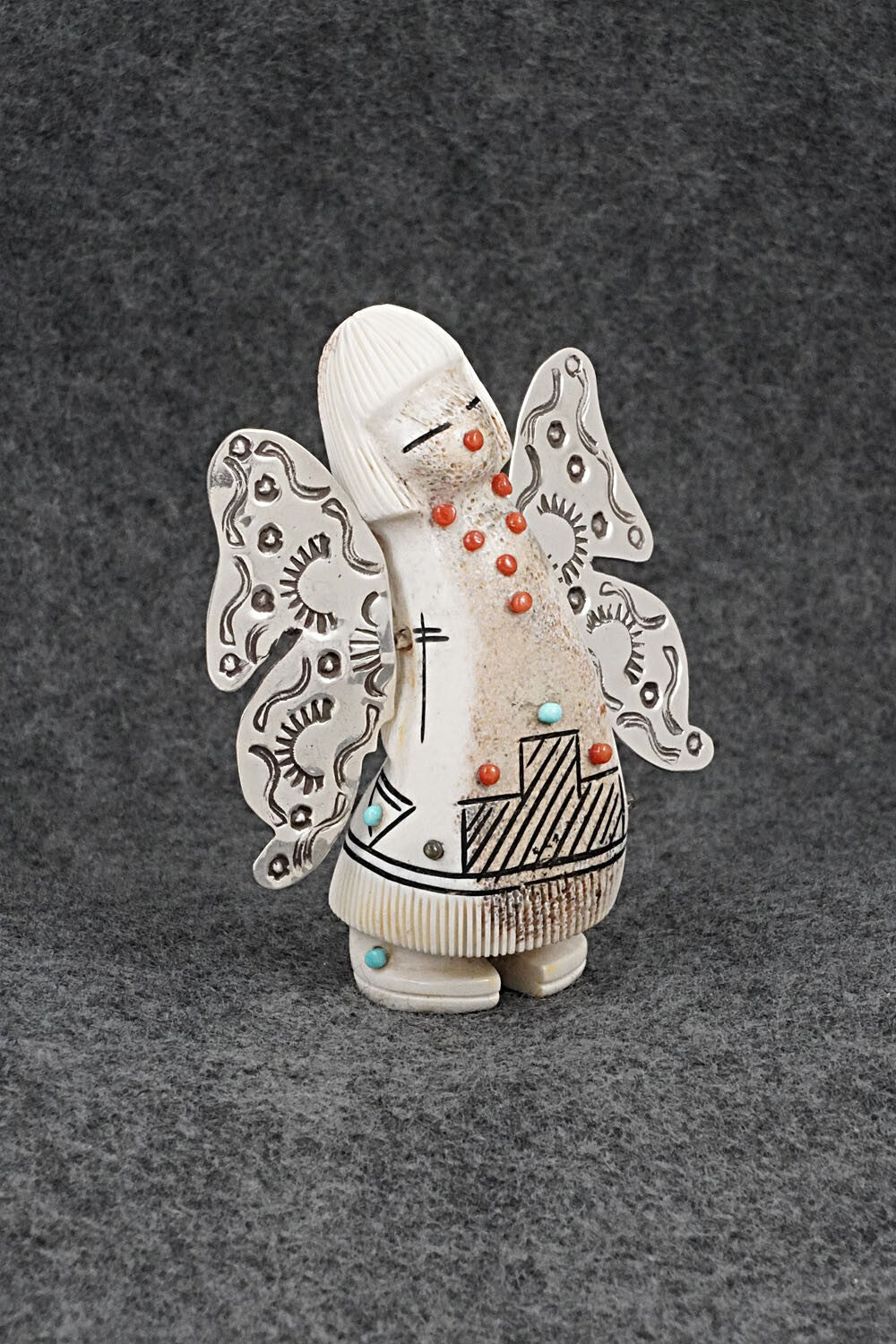 Butterfly Maiden Zuni Fetish Carving - Claudia Peina