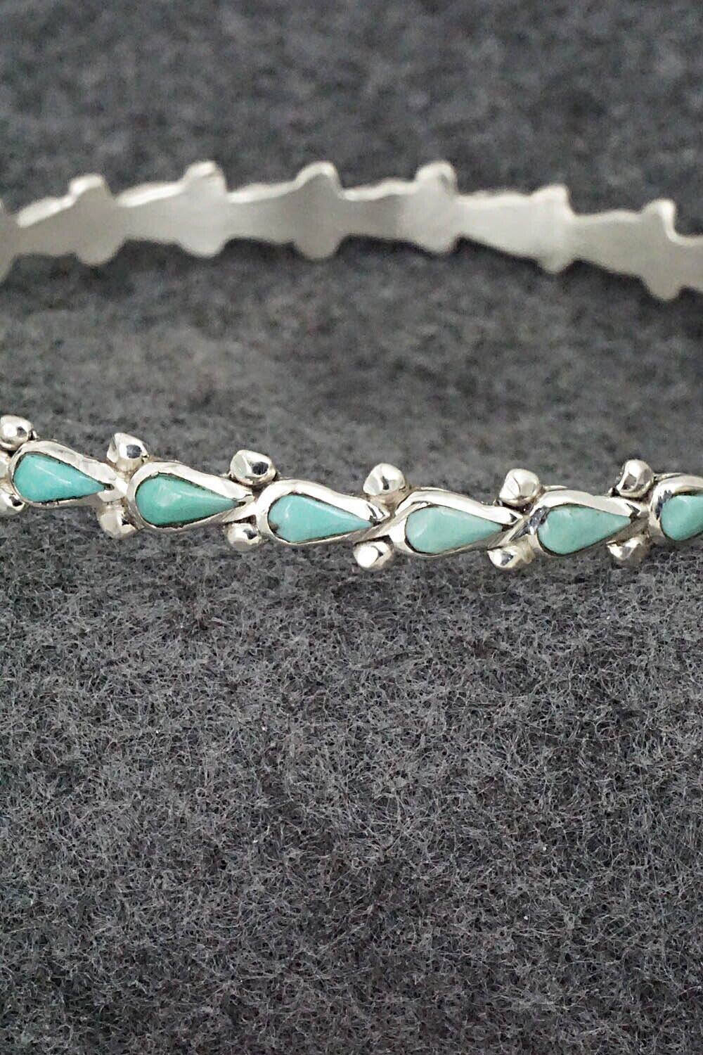 Turquoise & Sterling Silver Bangle Bracelet - Bryce Vacit