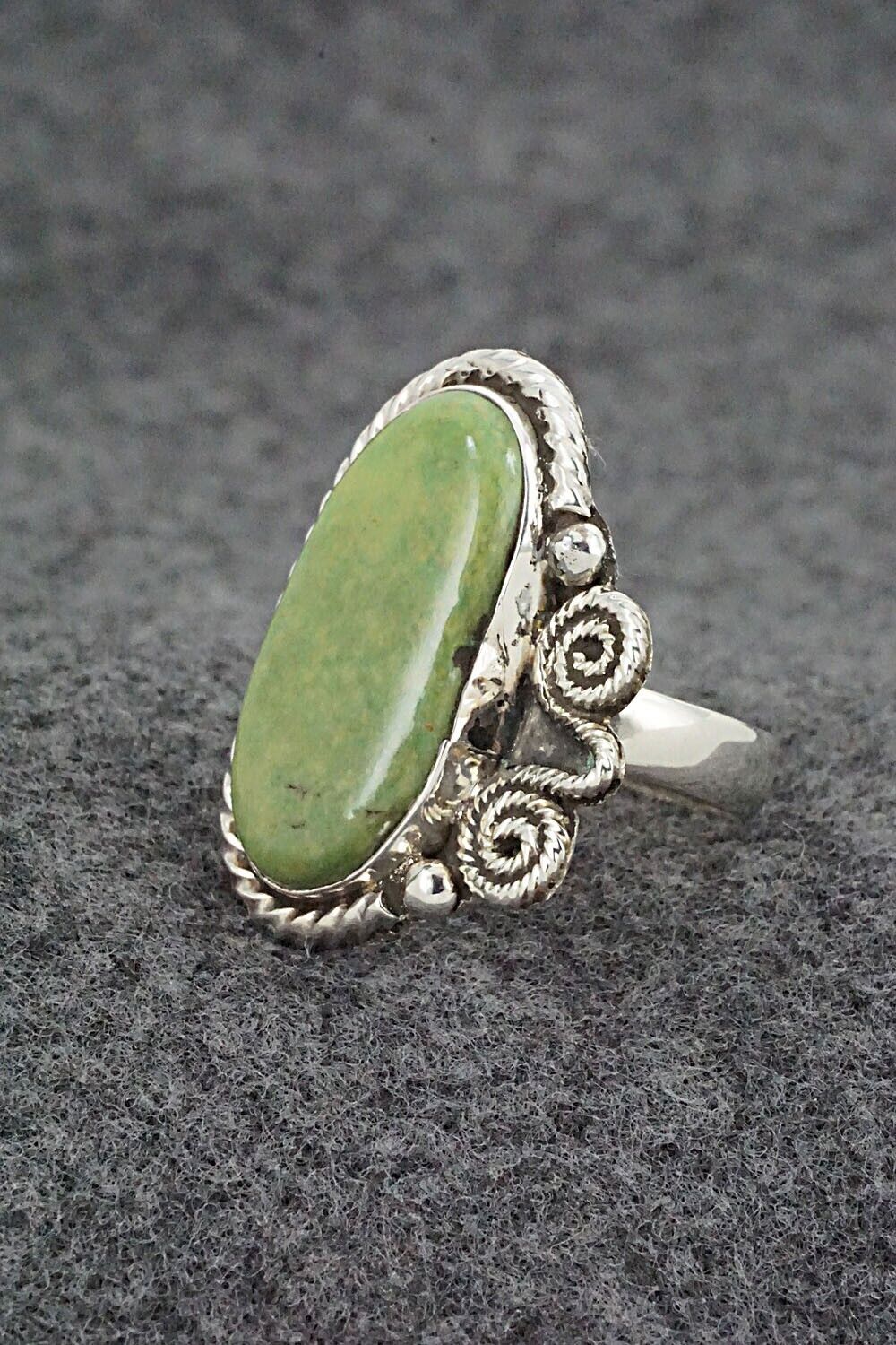 Turquoise & Sterling Silver Ring - Delbert Arviso - Size 8.75
