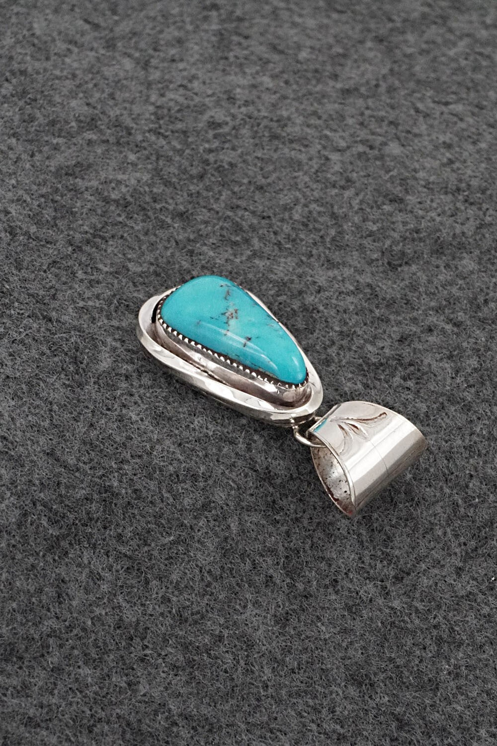 Turquoise & Sterling Silver Pendant - Ernest Hawthorne