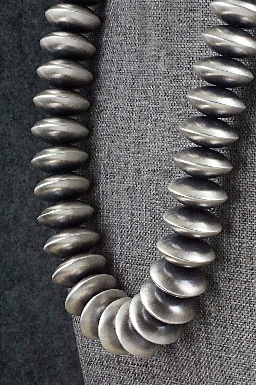 Sterling Silver Navajo Pearl Necklace 20" - Bryannen Halwood
