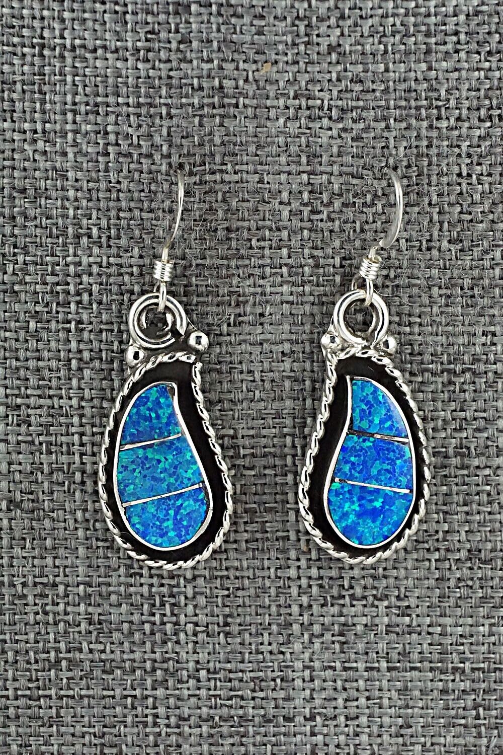 Opalite & Sterling Silver Inlay Earrings - Susie Lowsayatee