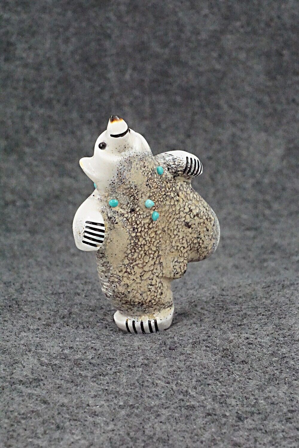 Dancing Bear Zuni Fetish Carving - Claudia Peina