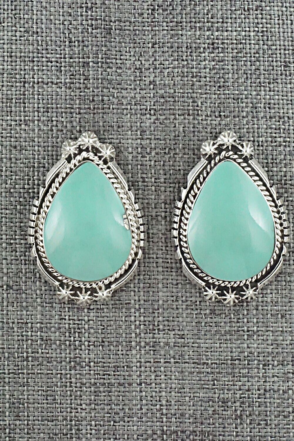 Turquoise & Sterling Silver Earrings - Freda Martinez