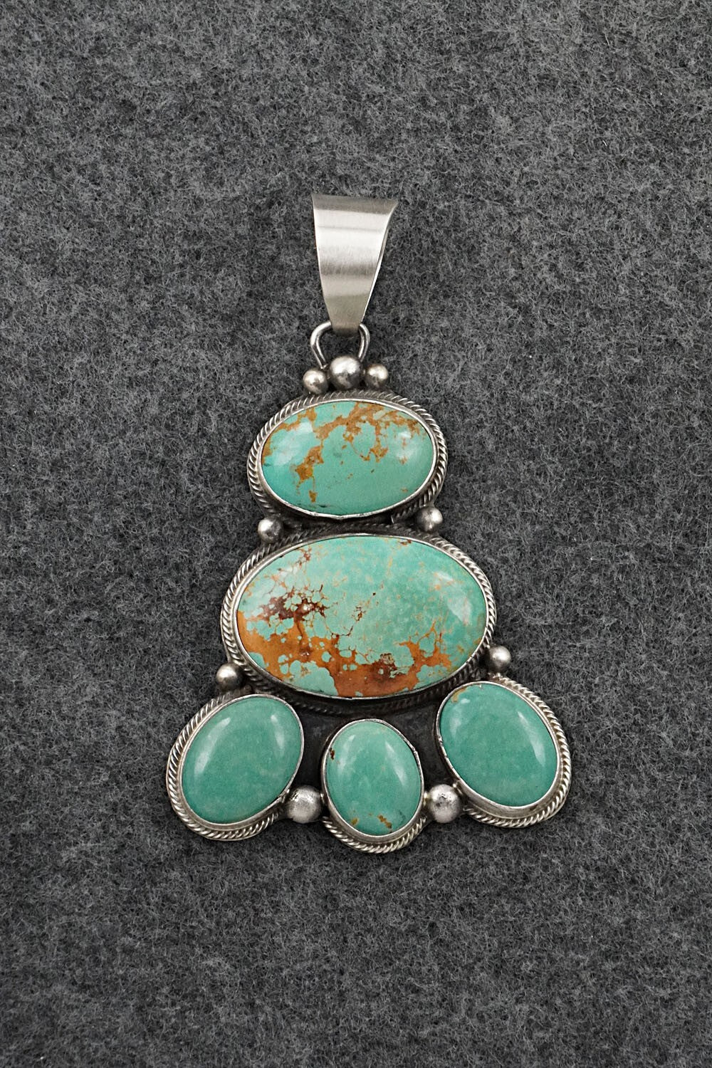 Turquoise & Sterling Silver Pendant - Kathleen Chavez