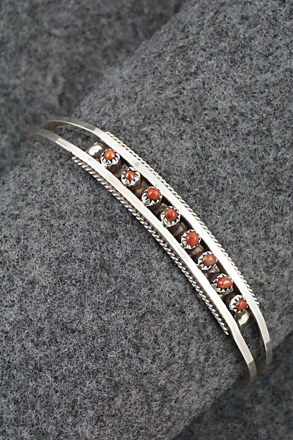 Coral & Sterling Silver Bracelet - Susie Livingston