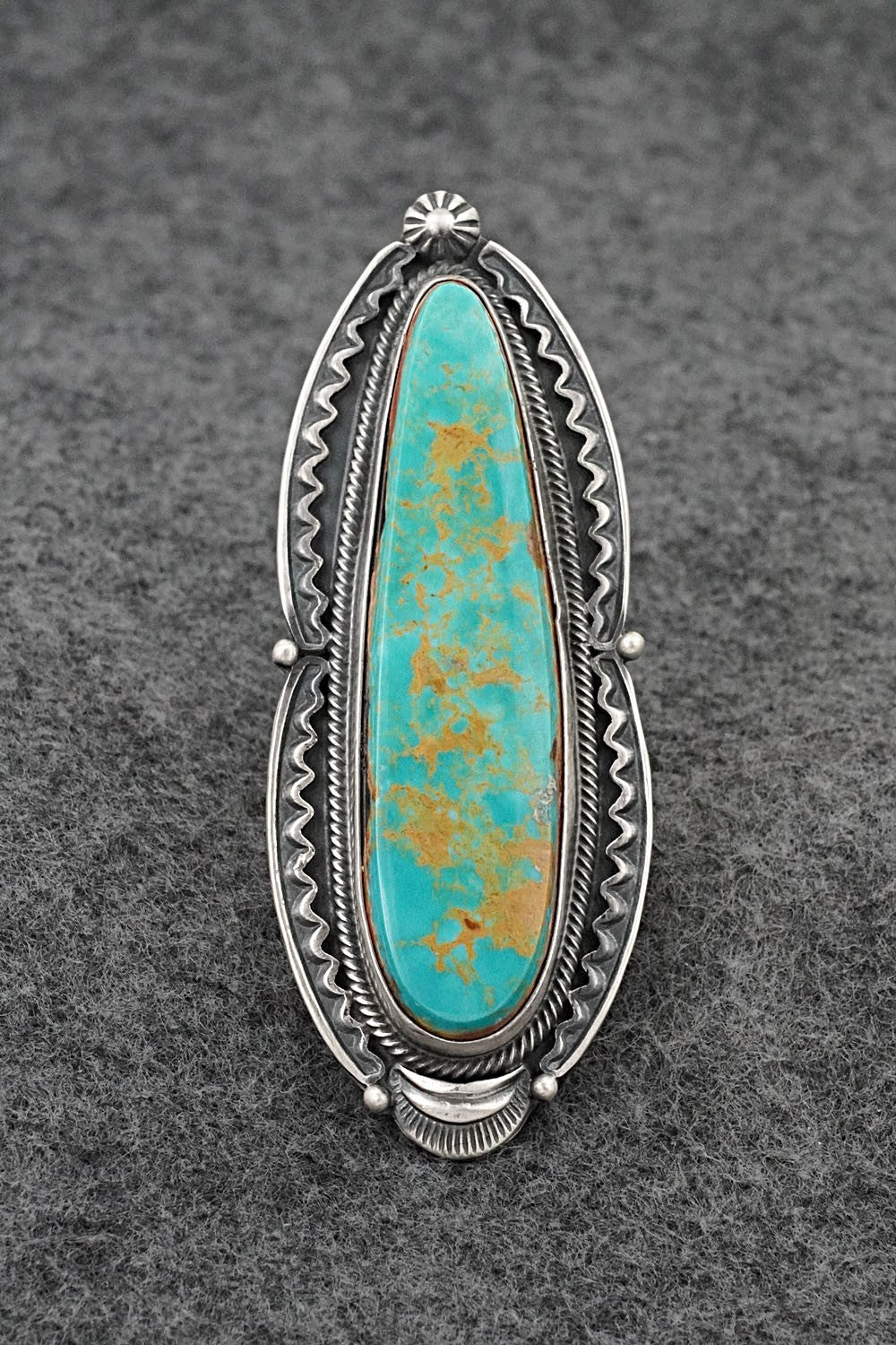 Turquoise & Sterling Silver Ring - Randy Boyd - Size 8